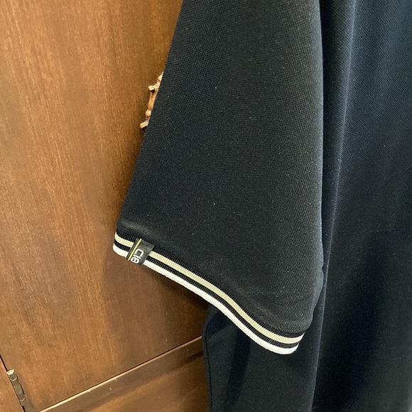 ⭐️ Host Pick ⭐️ NWOT - Haggar Mens Golf C18 Black Polo Shirt Striped Collar Sz L - Picture 4 of 11